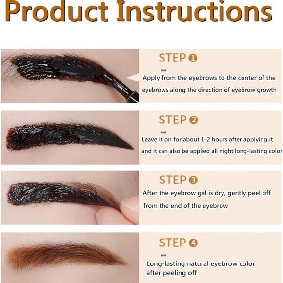 Ministar Tattoo Brow Easy Peel off Tint Gel Eyebrow Tint Peel Tattoo  *3 SHADES* - Picture 9 of 9